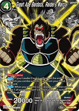 Great Ape Bardock, Raider's Warcry (Alternate Art) (DB1-061) - Special Anniversary Set 2020 Foil