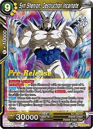 Syn Shenron, Destruction Incarnate (BT10-115) - Rise of the Unison Warrior PreRelease Cards