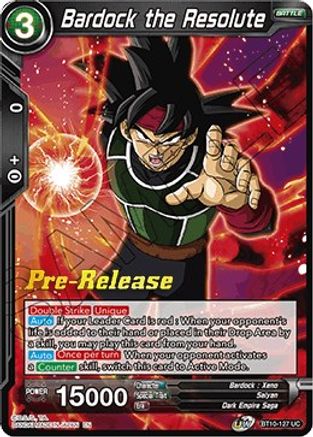 Bardock the Resolute (BT10-127) - Rise of the Unison Warrior PreRelease Cards