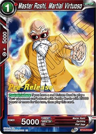 Master Roshi, Martial Virtuoso (BT10-010) - Rise of the Unison Warrior PreRelease Cards