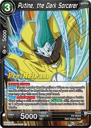 Putine, the Dark Sorcerer (BT10-139) - Rise of the Unison Warrior PreRelease Cards