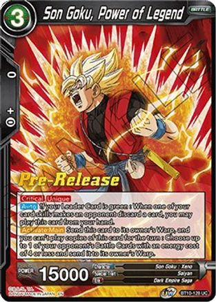 Son Goku, Power of Legend (BT10-128) - Rise of the Unison Warrior PreRelease Cards