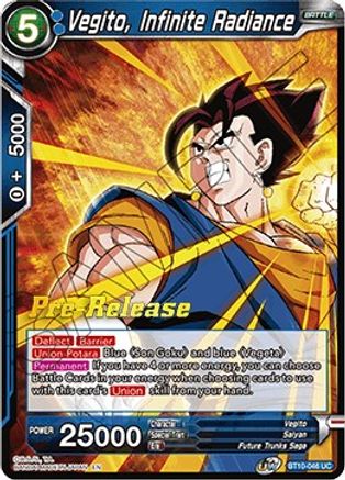 Vegito, Infinite Radiance (BT10-046) - Rise of the Unison Warrior PreRelease Cards