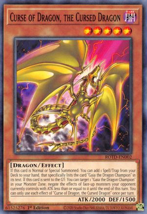 Curse of Dragon, the Cursed Dragon (ROTD-EN002) - Rise of the Duelist 1st Edition