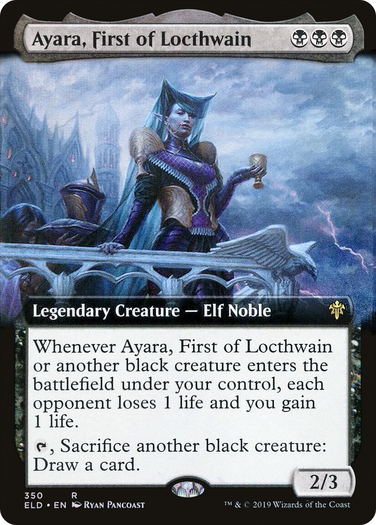 Ayara, First of Locthwain (Extended Art) (ELD-350) - Throne of Eldraine: (Extended Art) Foil