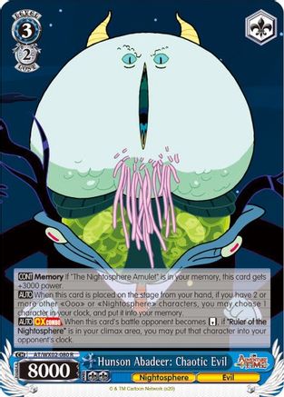 Hunson Abadeer: Chaotic Evil (AT/WX02-080 R) - Adventure Time