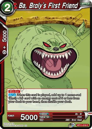 Ba, Broly's First Friend (BT11-019) - Vermilion Bloodline Foil