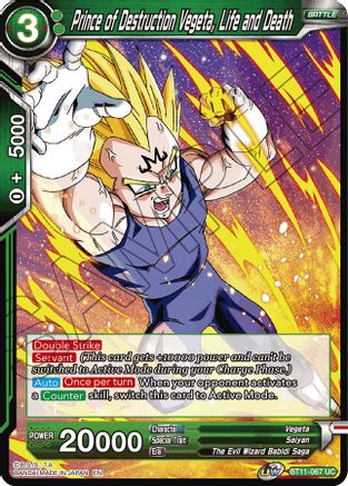 Prince of Destruction Vegeta, Life and Death (BT11-067) - Vermilion Bloodline Foil