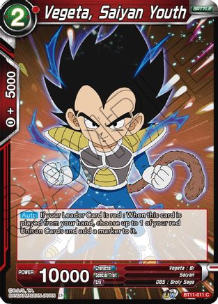 Vegeta, Saiyan Youth (BT11-011) - Vermilion Bloodline Foil