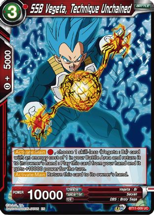 SSB Vegeta, Technique Unchained (BT11-009) - Vermilion Bloodline Foil
