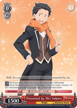 Presented by Me! Subaru (RZ/S68-E030 U) - Re:ZERO Memory Snow