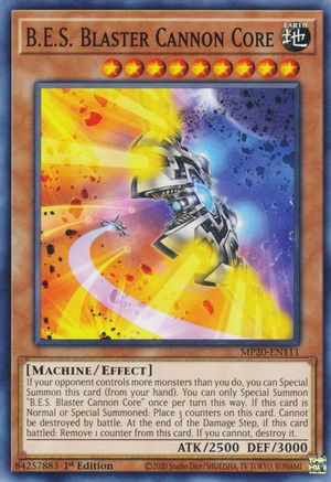 B.E.S. Blaster Cannon Core (MP20-EN111) - 2020 Tin of Lost Memories 1st Edition