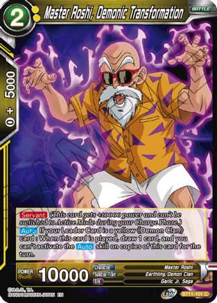 Master Roshi, Demonic Transformation (BT11-101) - Vermilion Bloodline Foil