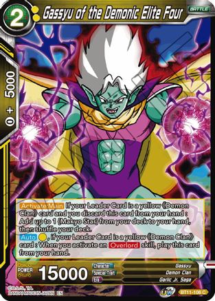 Gassyu of the Demonic Elite Four (BT11-106) - Vermilion Bloodline Foil