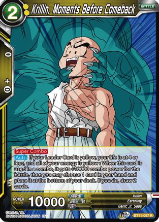 Krillin, Moments Before Comeback (BT11-097) - Vermilion Bloodline Foil