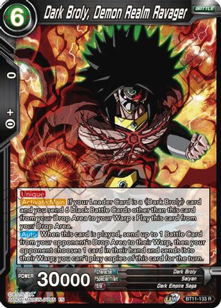 Dark Broly, Demon Realm Ravager (BT11-133) - Vermilion Bloodline Foil