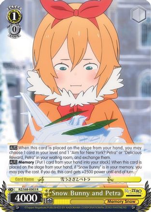 Snow Bunny and Petra (RZ/S68-E003 R) - Re:ZERO Memory Snow