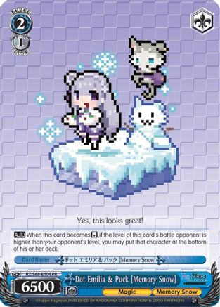 Dot Emilia & Puck [Memory Snow] (RZ/S68-E104 PR) - Re:ZERO Memory Snow