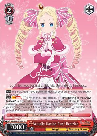 Actually Having Fun? Beatrice (SR) (RZ/S68-E024S SR) - Re:ZERO Memory Snow