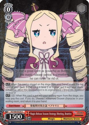 Magic-Release Season Strategy Meeting, Beatrice (RZ/S68-E028 U) - Re:ZERO Memory Snow