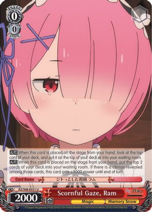 Scornful Gaze, Ram (RZ/S68-E031 U) - Re:ZERO Memory Snow