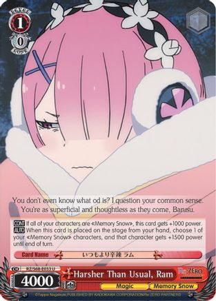 Harsher Than Usual, Ram (RZ/S68-E033 U) - Re:ZERO Memory Snow