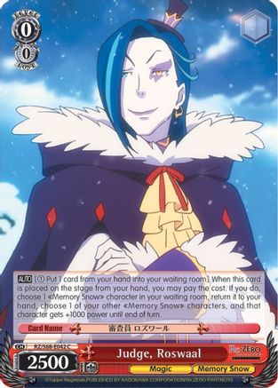 Judge, Roswaal (RZ/S68-E042 C) - Re:ZERO Memory Snow