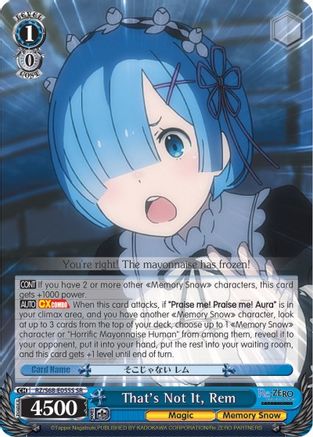 That's Not It, Rem (SR) (RZ/S68-E055S SR) - Re:ZERO Memory Snow
