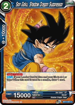 Son Goku, Shadow Dragon Suppressor (BT11-051) - Vermilion Bloodline Foil