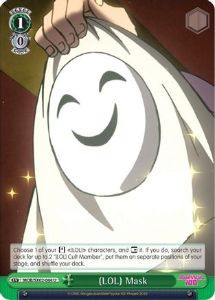 (LOL) Mask (MOB/SX02-044 U) - Mob Psycho 100
