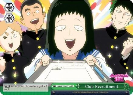 Club Recruitment (Green) (MOB/SX02-T10 TD) - Mob Psycho 100