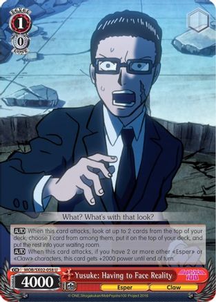 Yusuke: Having to Face Reality (MOB/SX02-058 U) - Mob Psycho 100