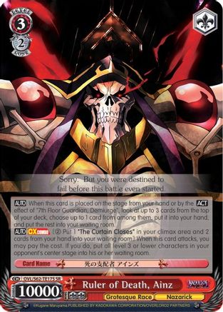 Ruler of Death, Ainz (SR) (OVL/S62-TE17S SR) - Nazarick: Tomb of the Undead