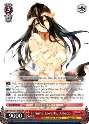 Infinite Loyalty, Albedo (SR) (OVL/S62-E052S SR) - Nazarick: Tomb of the Undead