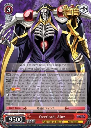 Overlord, Ainz (OVL/S62-E053 RR) - Nazarick: Tomb of the Undead