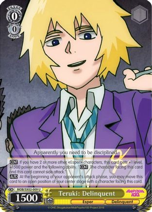 Teruki: Delinquent (MOB/SX02-009 U) - Mob Psycho 100
