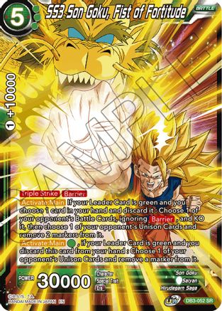 SS3 Son Goku, Fist of Fortitude (DB3-052) - Draft Box 06  Giant Force