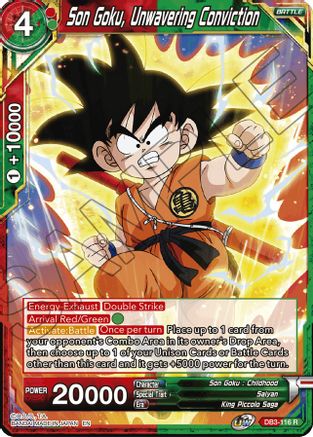 Son Goku, Unwavering Conviction (DB3-116) - Draft Box 06  Giant Force
