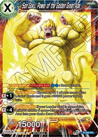 Son Goku, Power of the Golden Great Ape (P-250) - Promotion Cards Foil