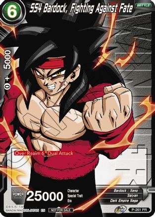 SS4 Bardock, Fighting Against Fate (Winner Stamped) (P-261) - Tournament Promotion Cards