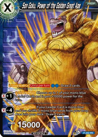 Son Goku, Power of the Golden Great Ape (Winner Stamped) (P-250) - Tournament Promotion Cards