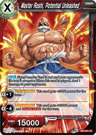Master Roshi, Potential Unleashed (DB3-001) - Draft Box 06  Giant Force