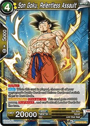 Son Goku, Relentless Assault (DB3-079) - Draft Box 06  Giant Force