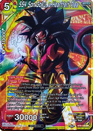 SS4 Son Goku, a Heartfelt Plea (BT8-110) - Revision Pack 2020