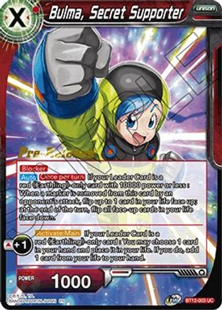 Bulma, Secret Supporter (BT12-003) - Vicious Rejuvenation Foil
