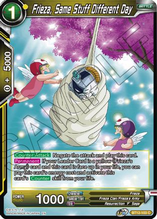 Frieza, Same Stuff Different Day (BT12-103) - Vicious Rejuvenation Foil