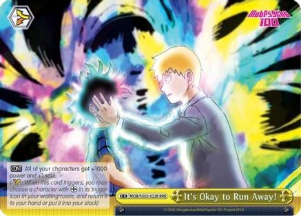 It's Okay to Run Away! (RRR) (MOB/SX02-022R RRR) - Mob Psycho 100