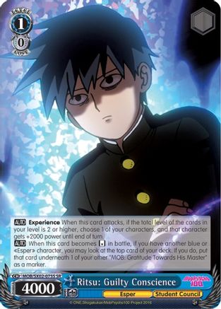 Ritsu: Guilty Conscience (SR) (MOB/SX02-075S SR) - Mob Psycho 100