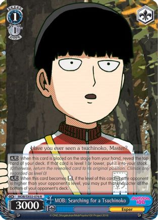 MOB: Searching for a Tsuchinoko (MOB/SX02-076 R) - Mob Psycho 100