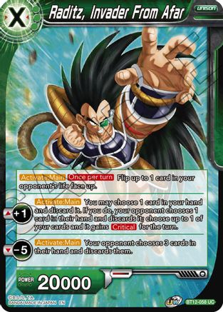 Raditz, Invader From Afar (BT12-058) - Vicious Rejuvenation